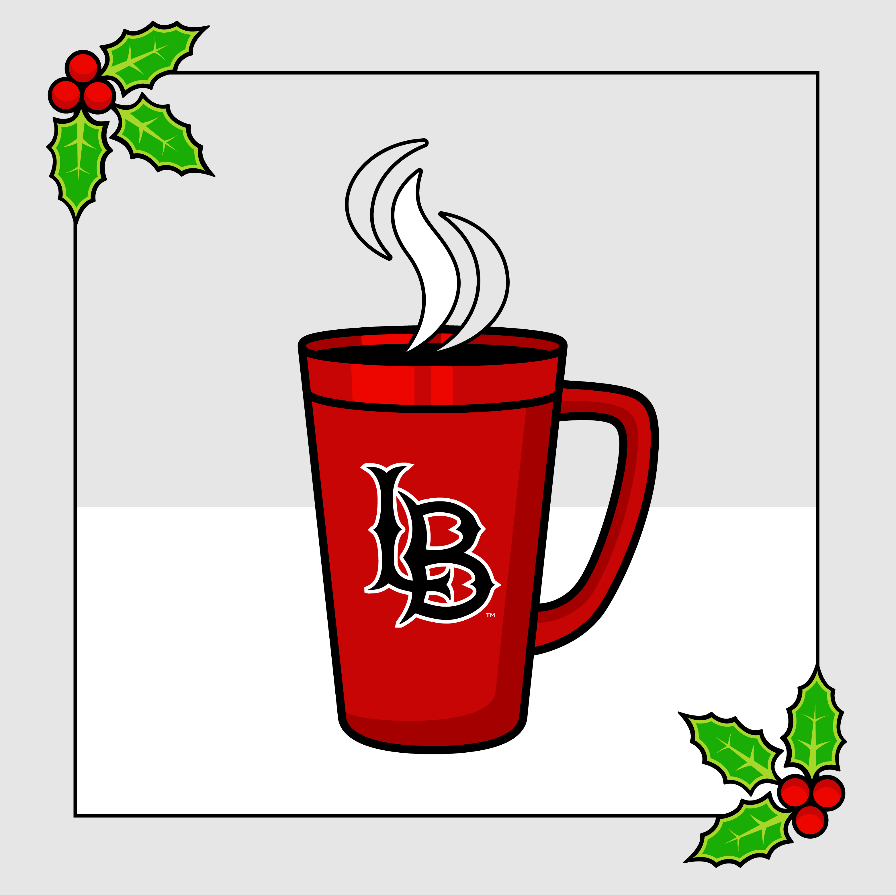Steaming Red Mug with Long Beach Logo