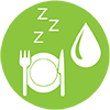 icon of food, water and rest