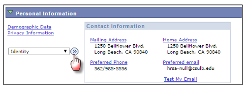id2.png Screen shot of arrow button to click to navigate to Identity