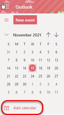 Add calendar