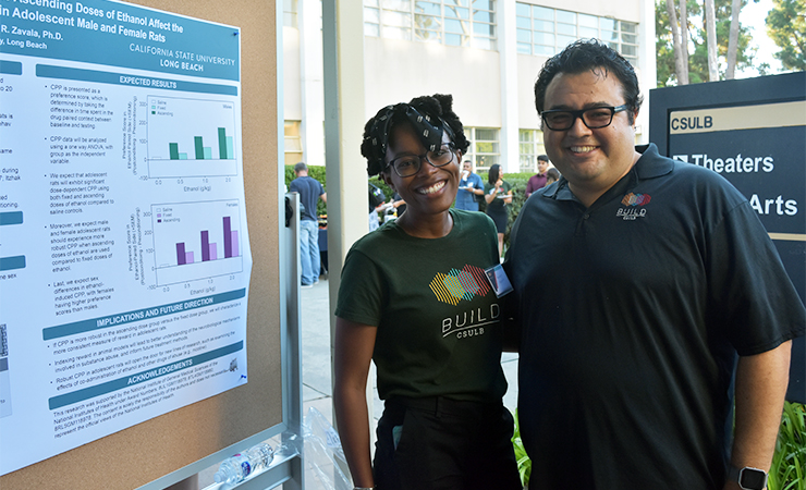 BUILD Fellow Kennedy Blevins poses with her mentor Dr. Artur