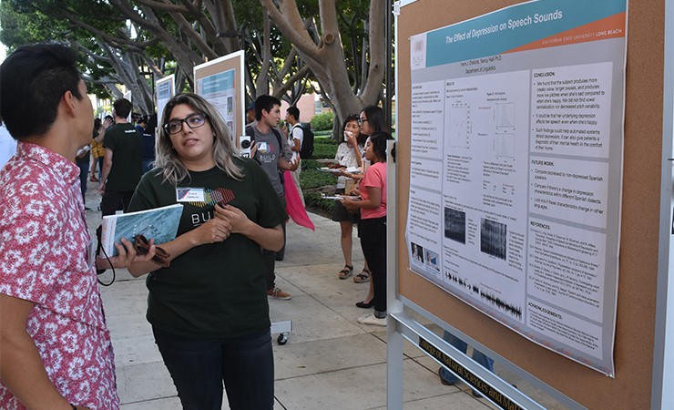 Year One Scholar Irene Orellana talked about her research in