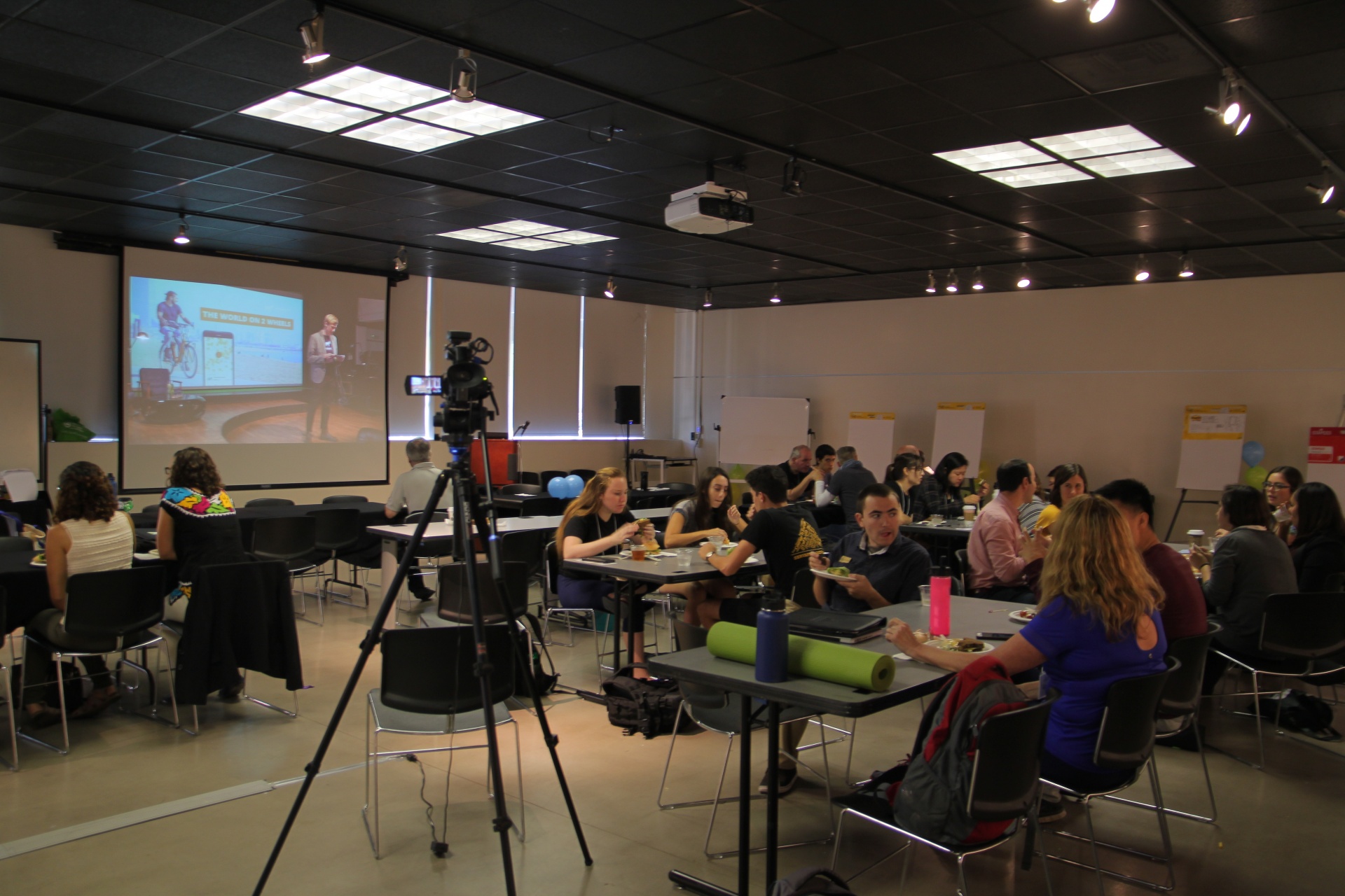 photo of students engaged in the 2017 Climathon