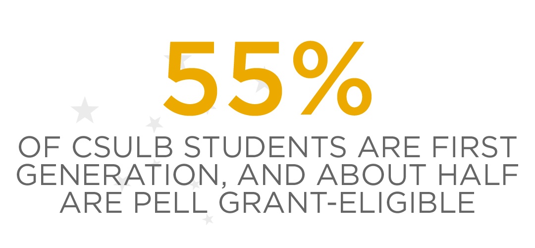 55% of Long Beach State students are first generation, and a