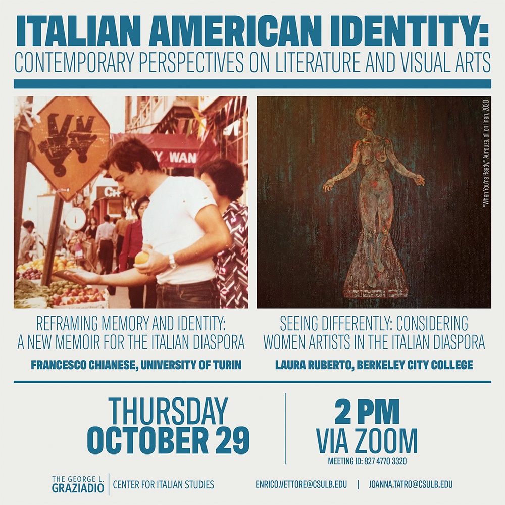 Flyer for Italian American Identity Event