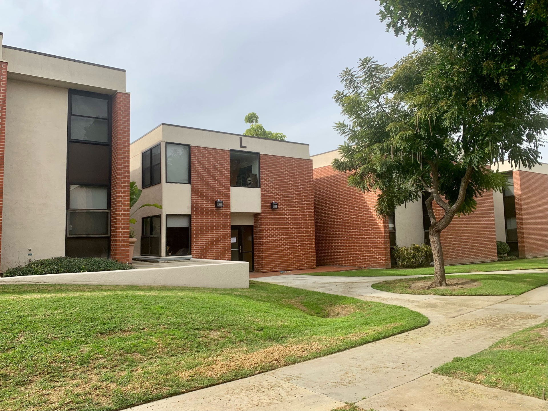 L building exterior entrance