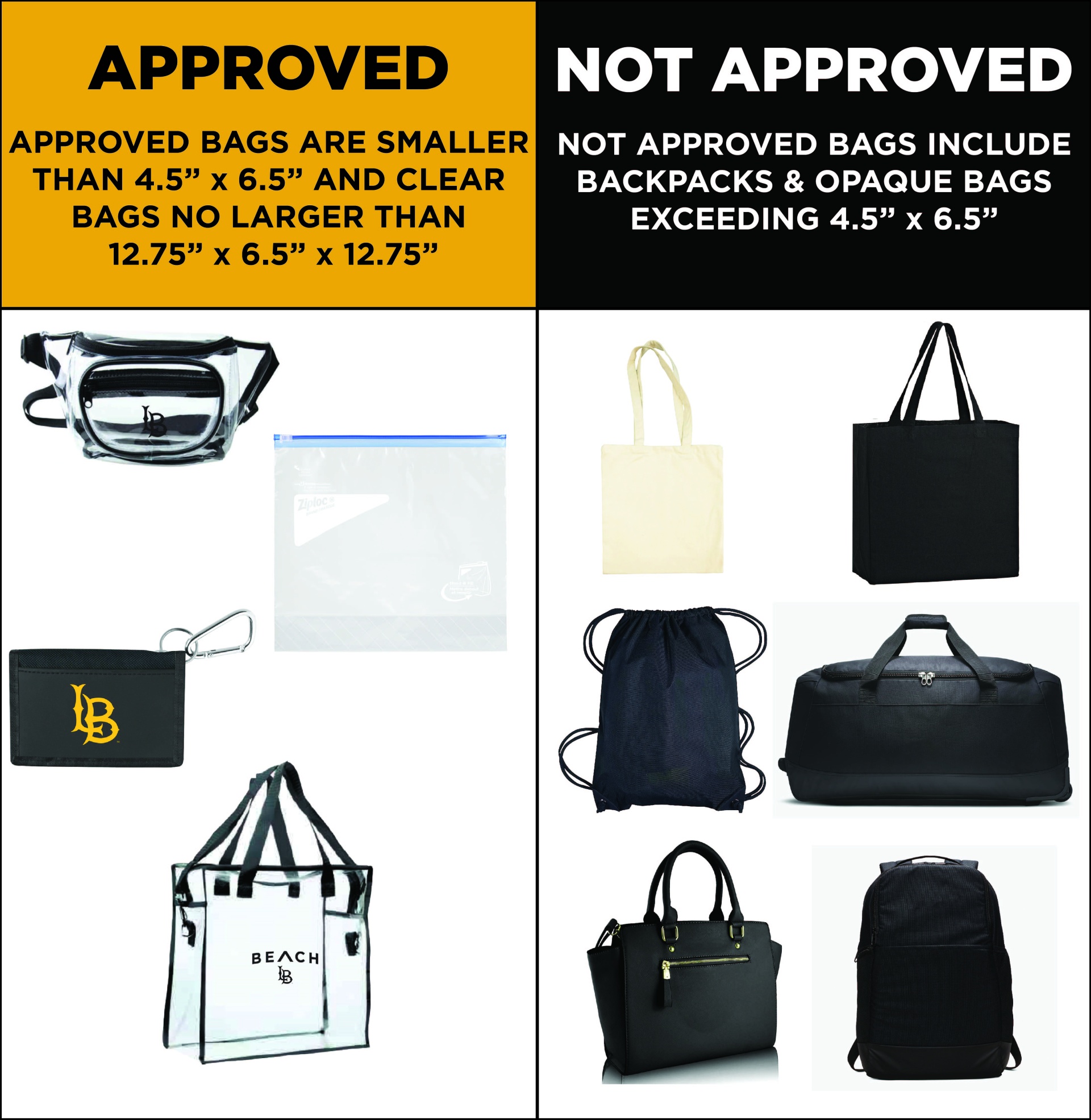 CSULB Clear Tote Bags