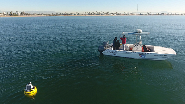 Vemco Live system deployed off Long Beach