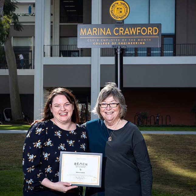 Marina Crawford and President Conoley