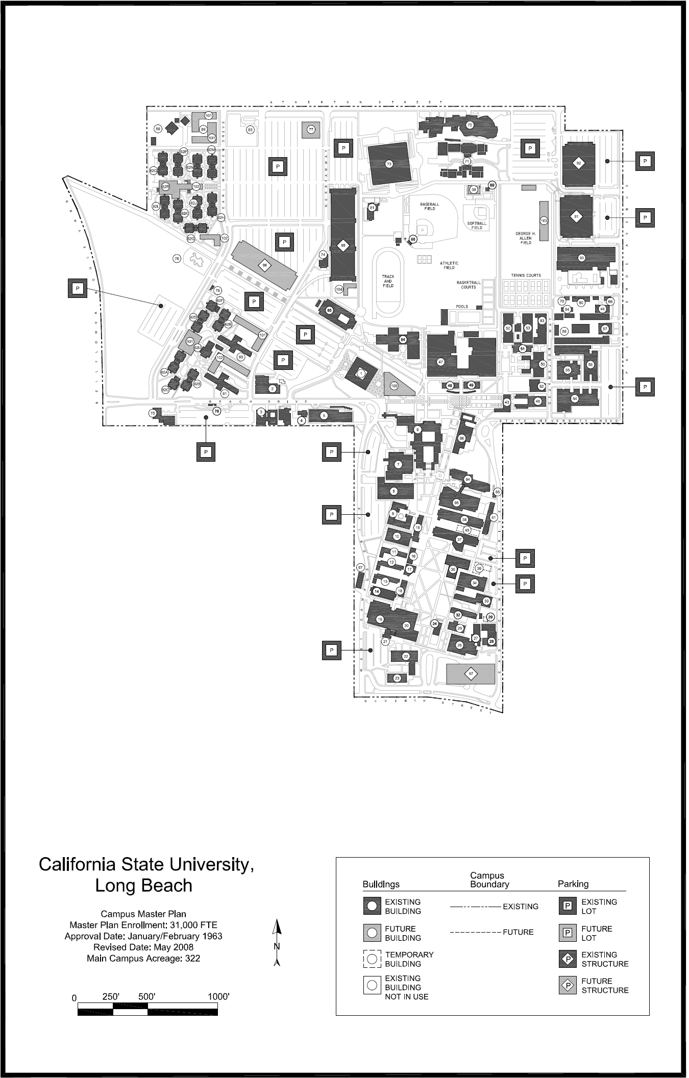 An overhead map of campus.