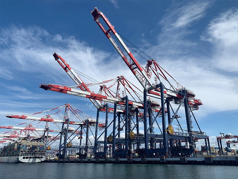 cranes at the port