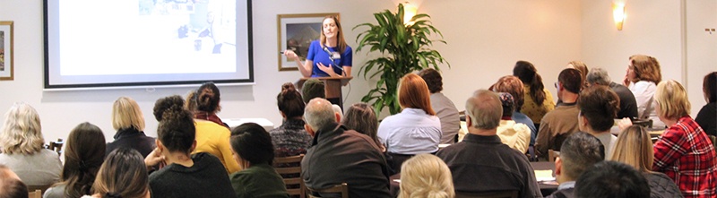 faculty giving a talk