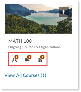 my courses notifications