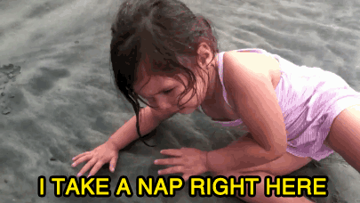 'I take a nap right here' gif of a young girl mid-exhaustion