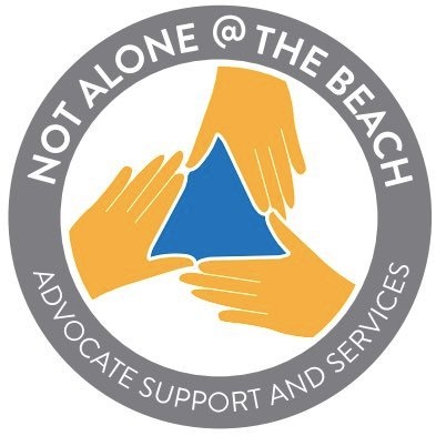 Not alone at the beach logo
