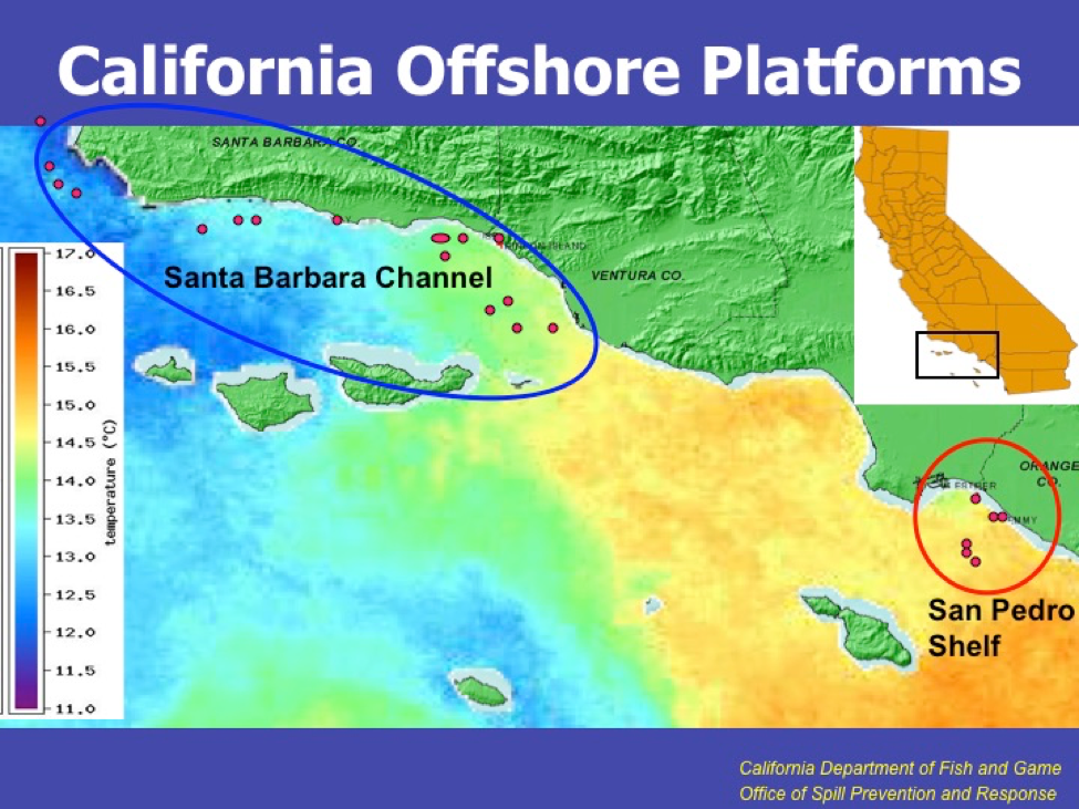 Fig. 2. California Offshore platform locations