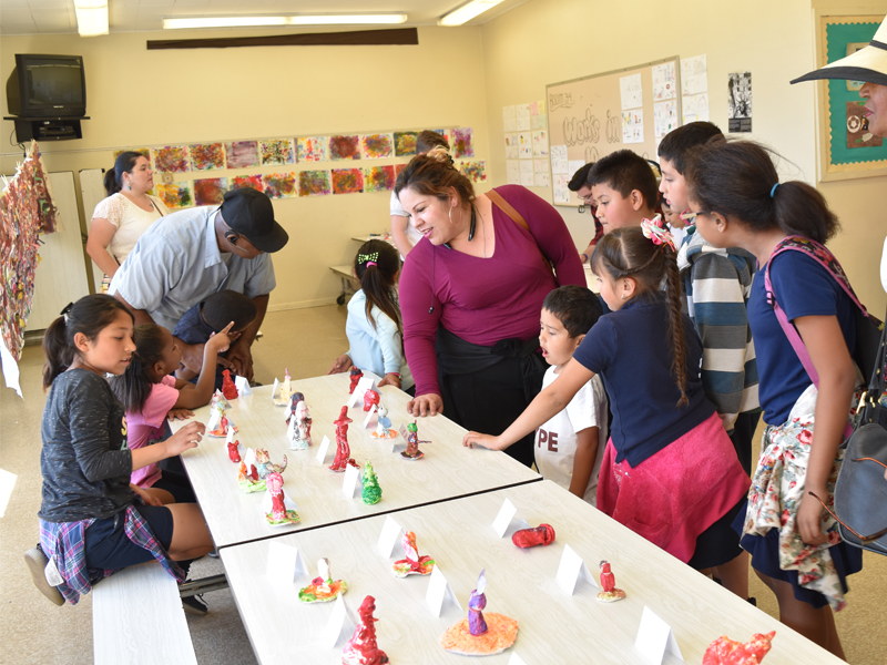 CSULB Arts Education with elementary school student's work