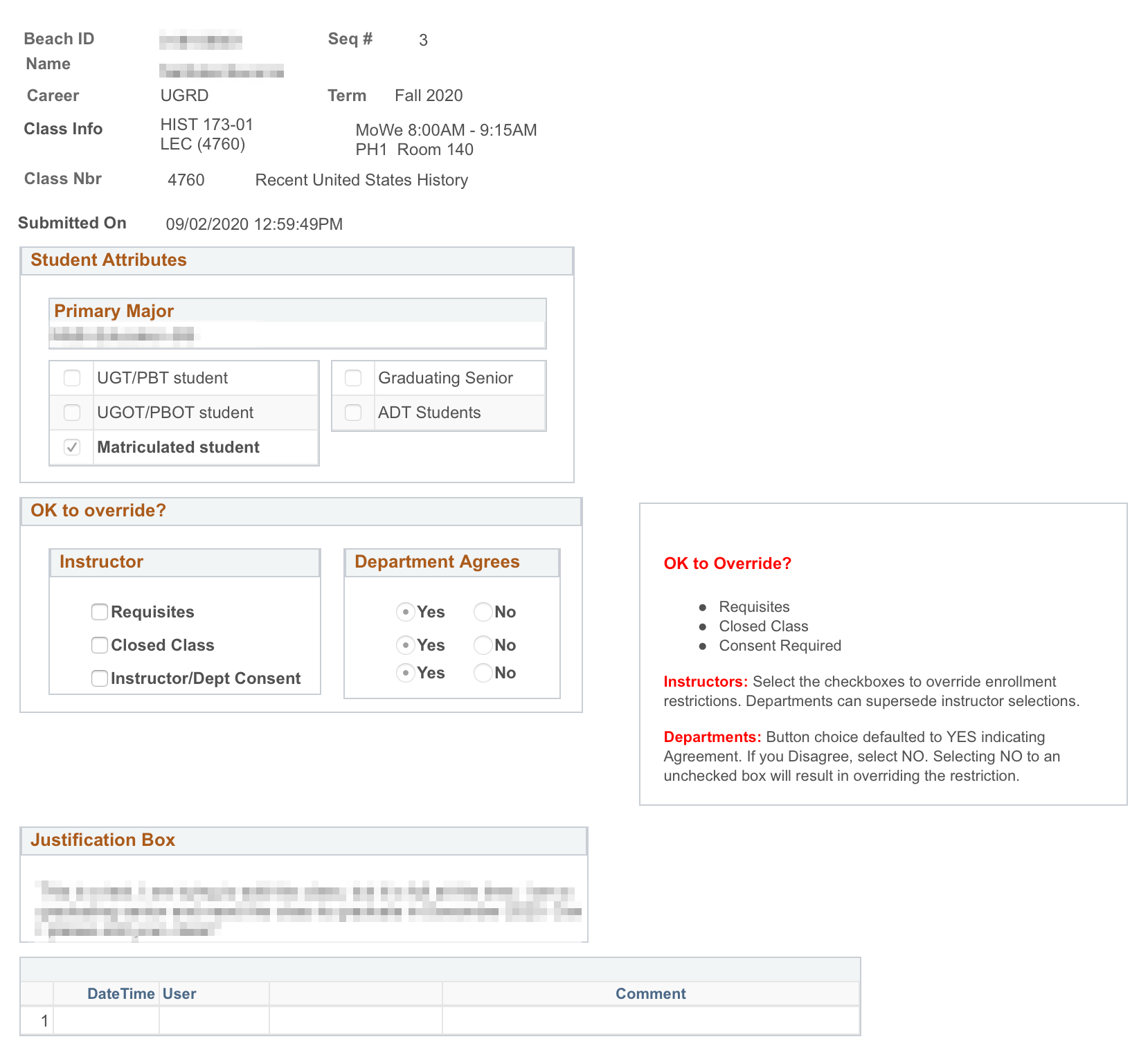 permissiontoadd-faculty5.png Screenshot of student request