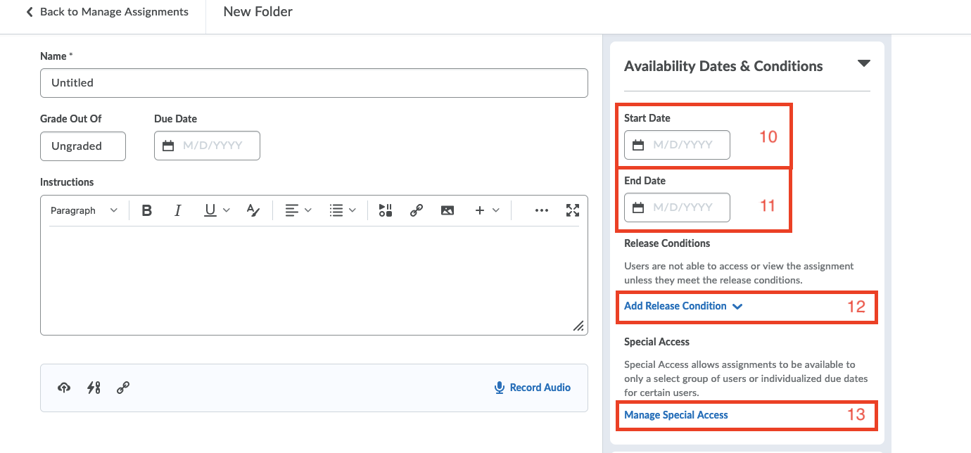 Availability Dates Selection
