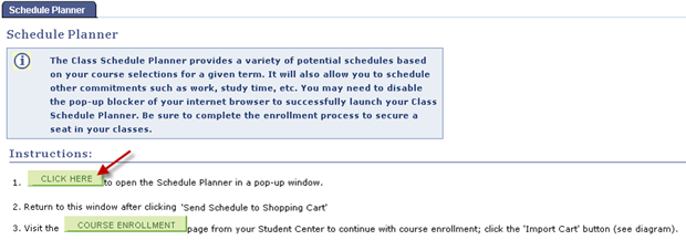 plan_your_enrollment3.png Screen shot of the Schedule Planner launch page, showing the