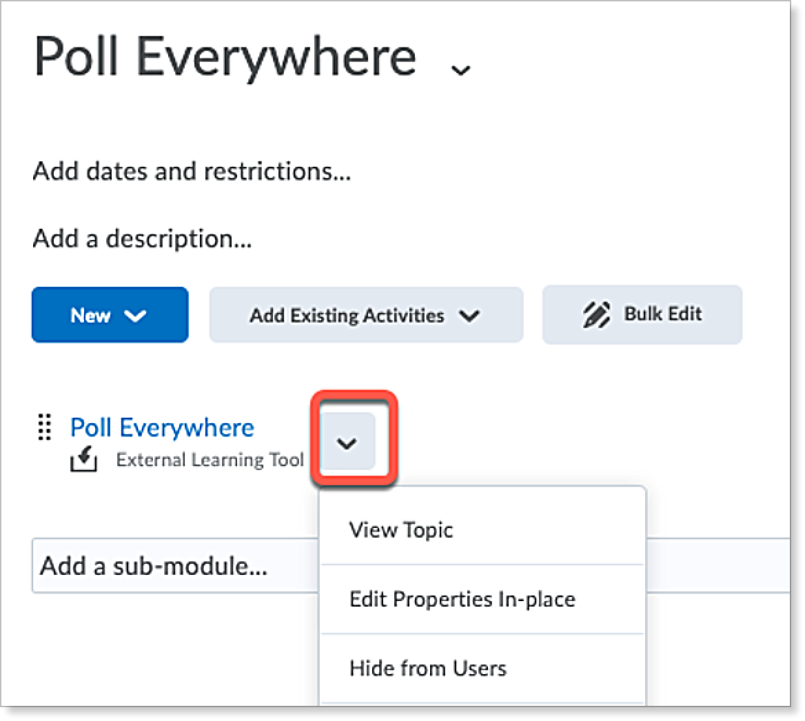 poll everywhere external learning tool link