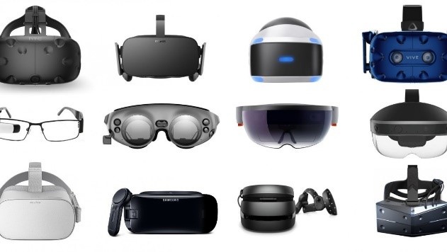 A collection of VR headsets
