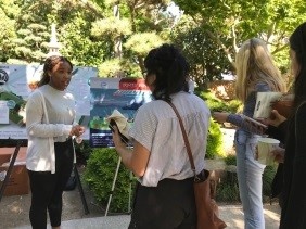 students discussing stormwater pollution prevention