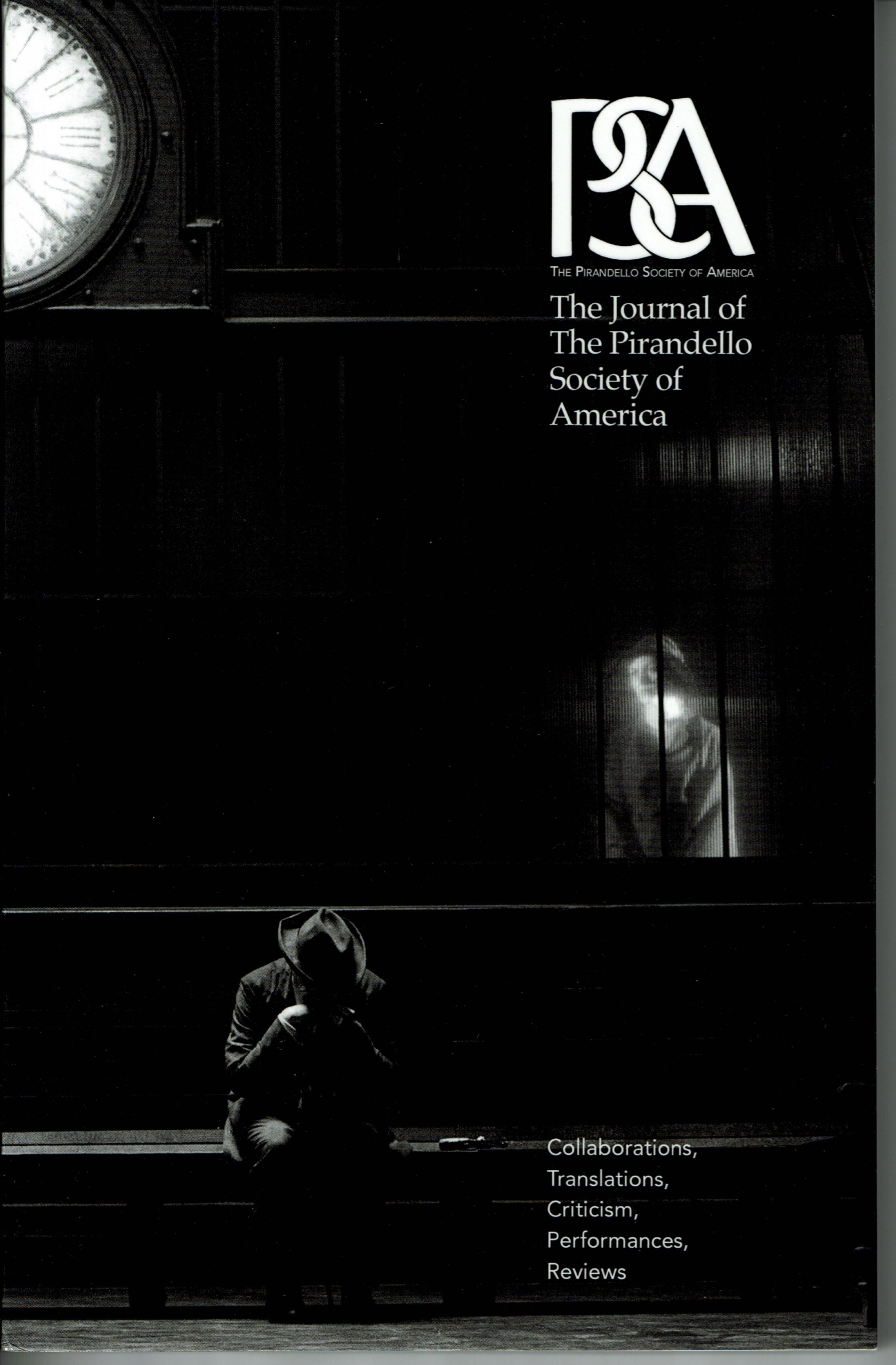 The Pirandello Society of America Annual Journal Cover
