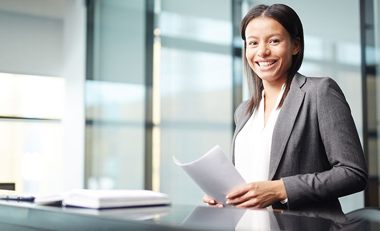 Government worker with paperwork