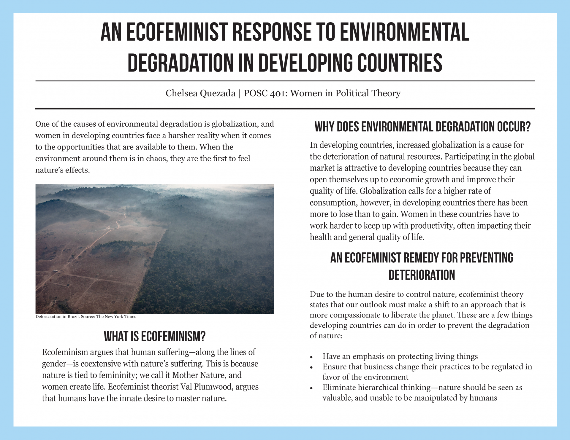 ecofeminist response to environmental degradation