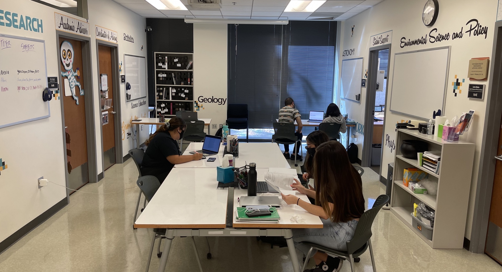 students studying in the Jensen SAS Center