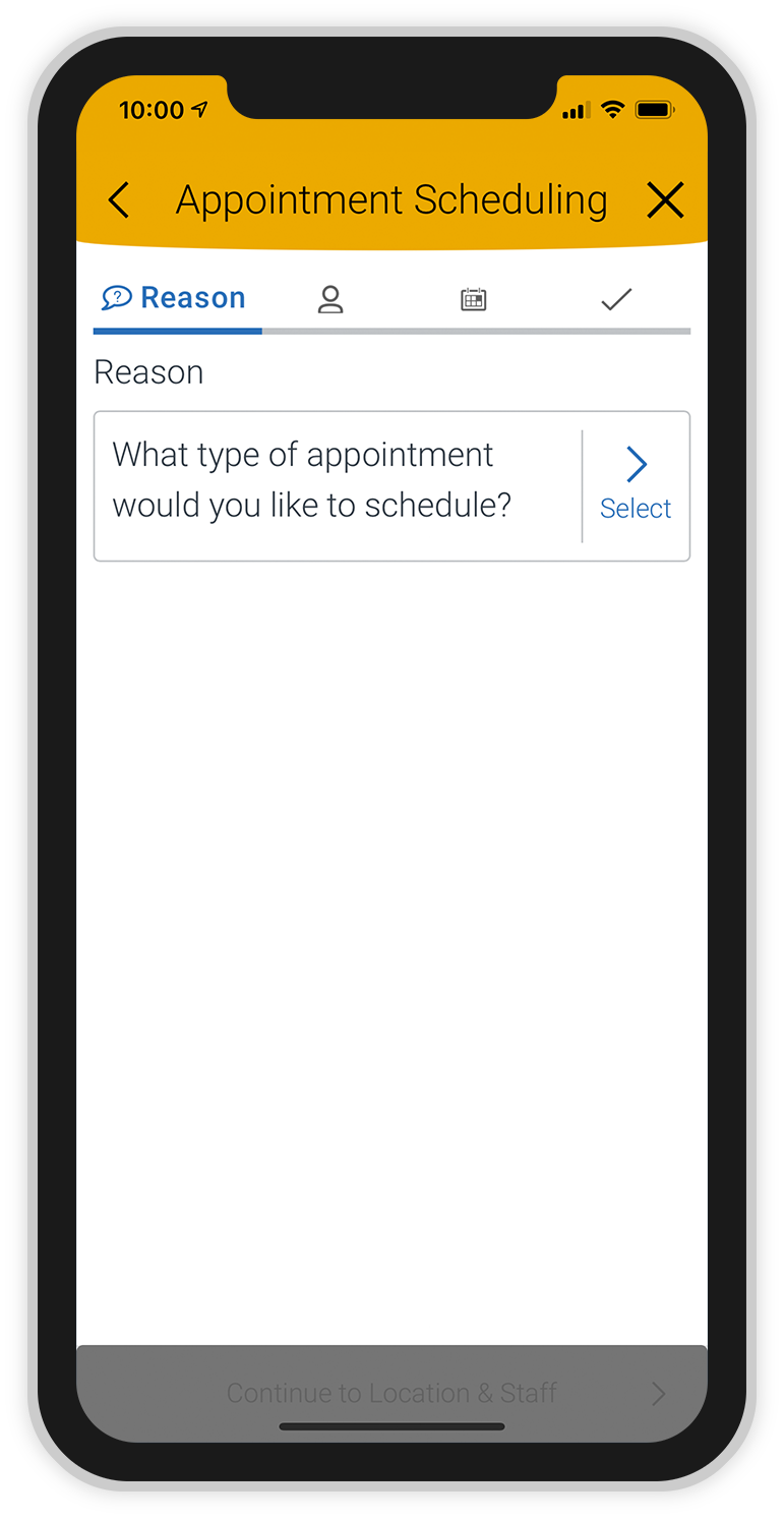 screen-schedule_appointment-03.png Screenshot of Appointment Reason page