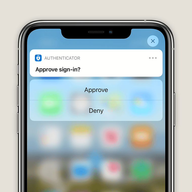 screen_authenticator.png Notification from Authenticator app on iPhone screen