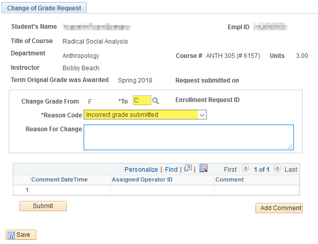 screen_shot_onl_chg_of_grade3.png Screenshot of the Change of Grade Request page in the Facul