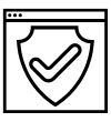 icon showing a shield with a check mark in it
