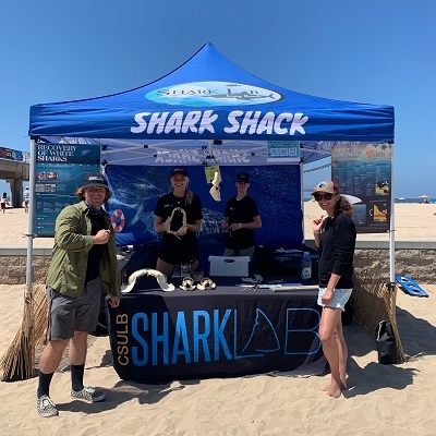 Shark Lab students at shark shack