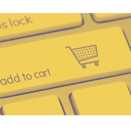 add to cart keyboard button with a shopping cart icon on it