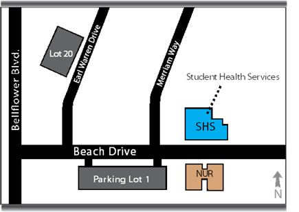 Location of Student Health Services