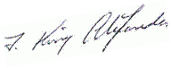 Signature President Alexander