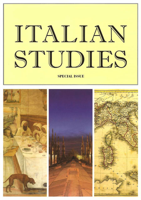 Book cover of Italian Studies Journal