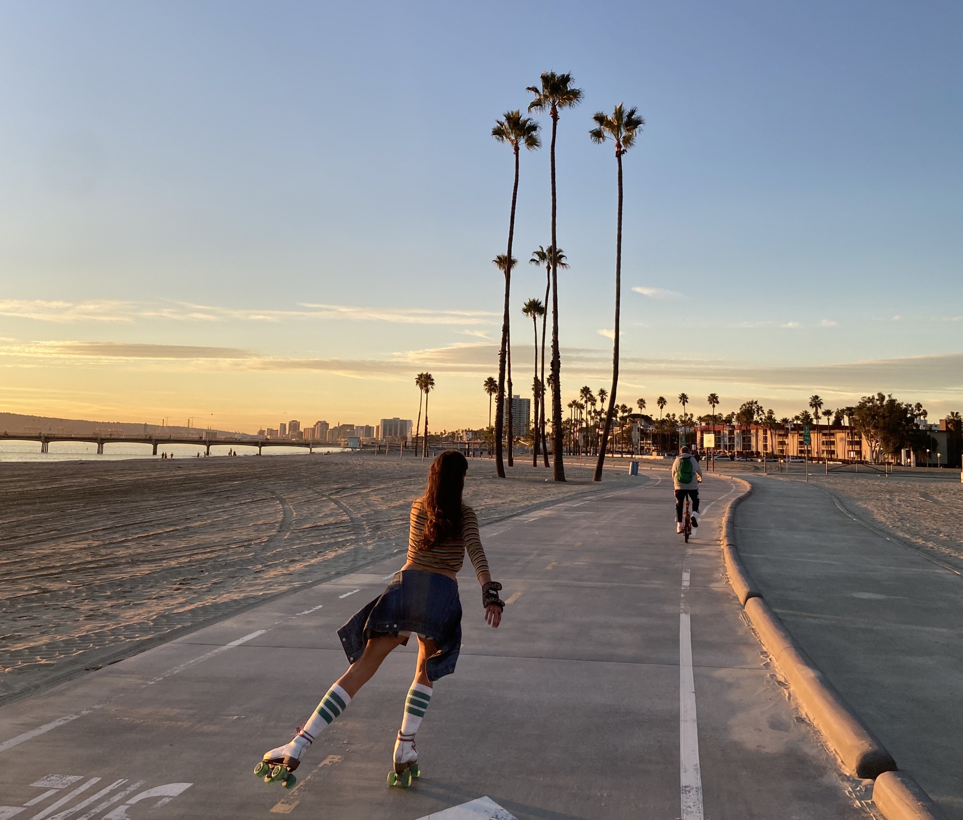 Rollerskating downtown