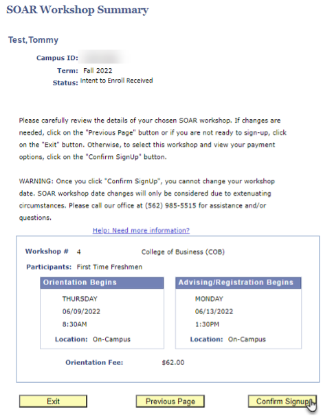 soar_orientation_sign-up-04.png Screenshot of workshop selection confirmation page