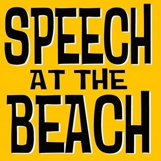 Speech at the Beach, CSULB department of communications logo