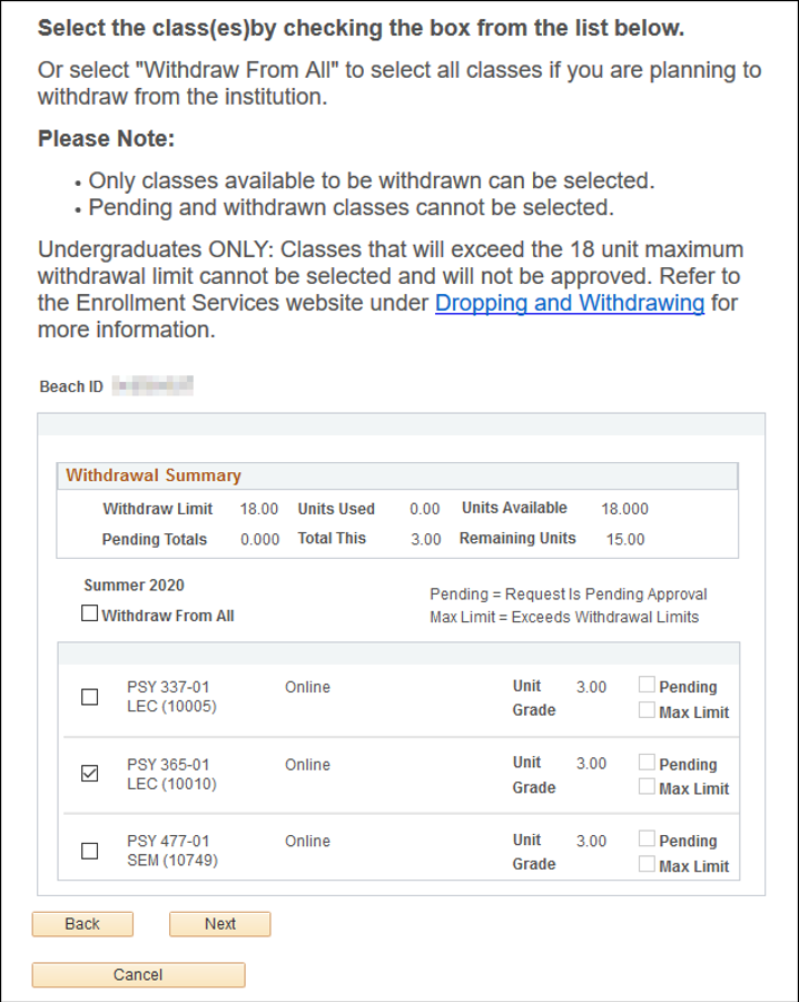 sr-withdrawrequest-step4.png Screenshot of the class selection page