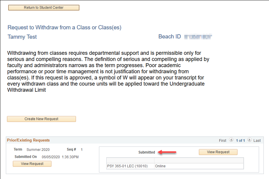 sr-withdrawrequest-step9.png Screenshot of the withdrawal status summary page