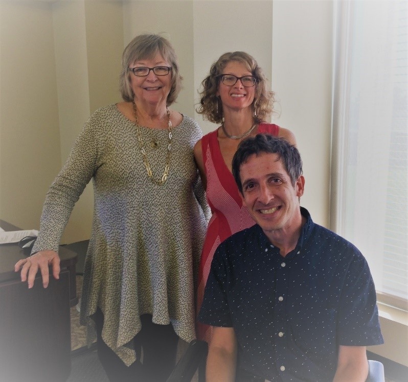 stipend2020.jpg President Jane Close Conoley with Gwen Shaffer and Danny Pas