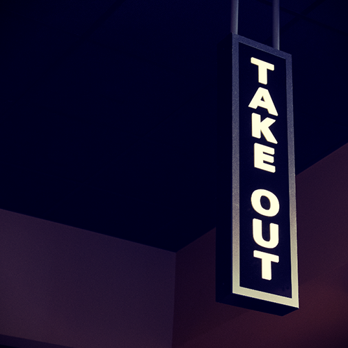 Take out sign