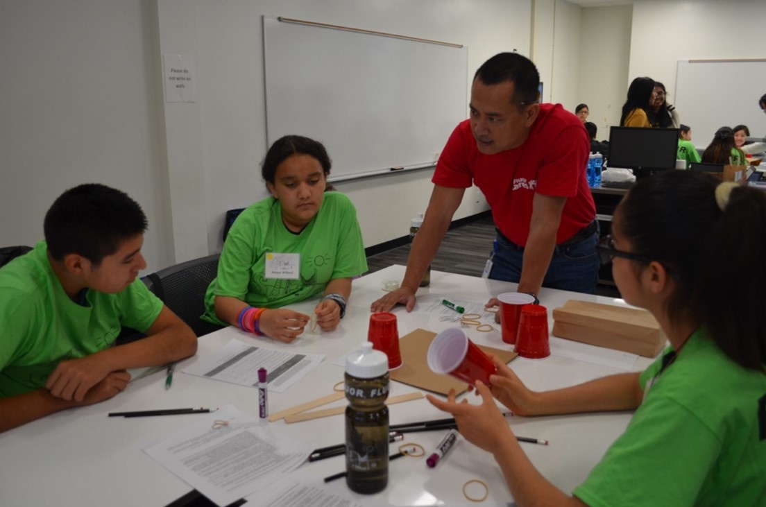 Students working with Flour engineers