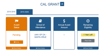 CalGrant on WebGrants portal