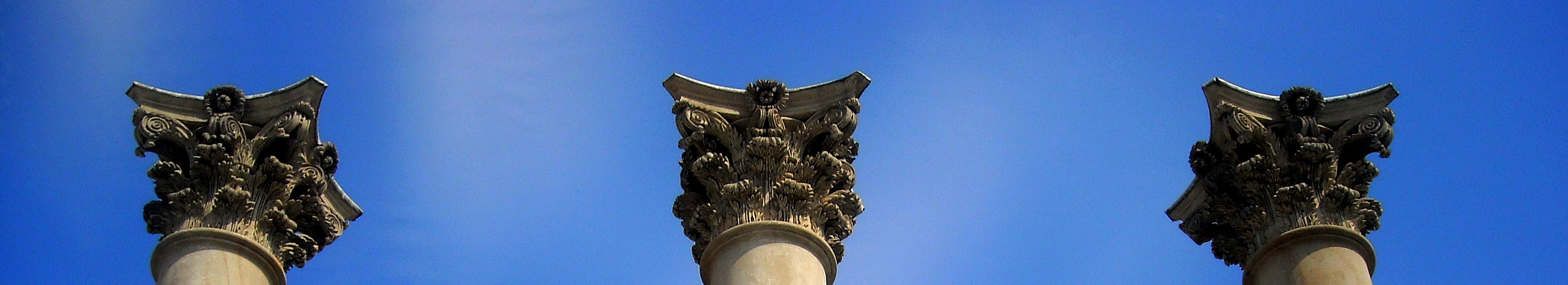 Three pillars holding up sky